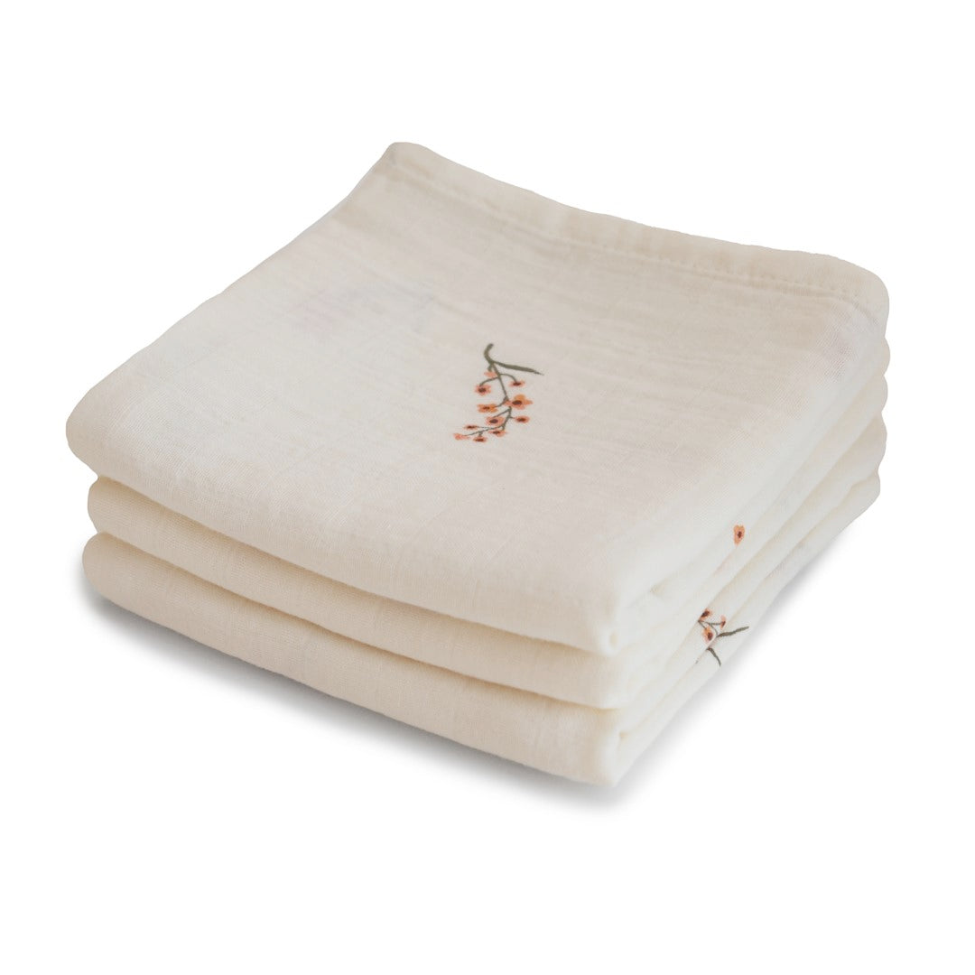 Mushie | Muslin Cloth 3-pack Flowers