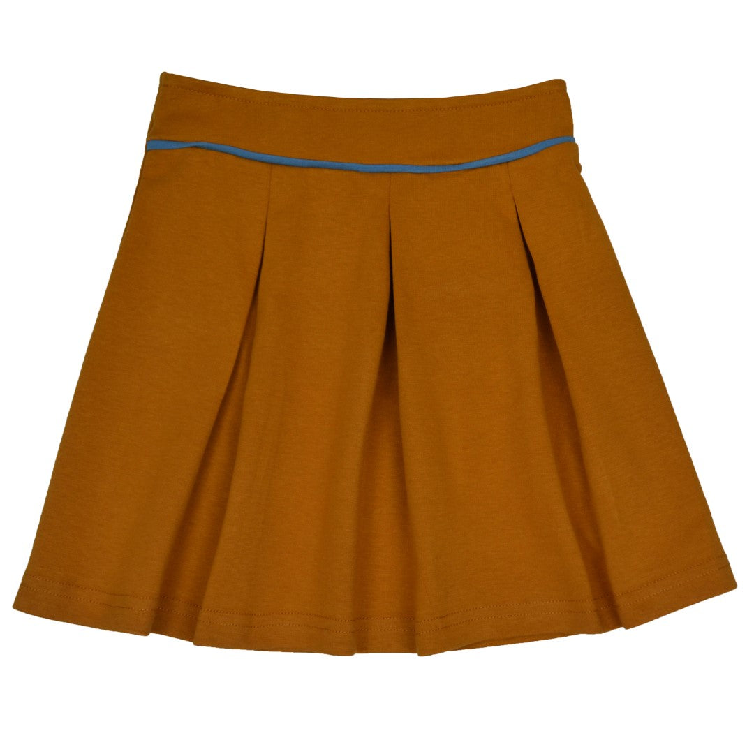 Pleat Skirt Punto Di Roma Sudan Brown van Baba Kidswear