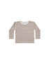 Longsleeve Pocket Tee Cocoa Stripe van Quincy Mae