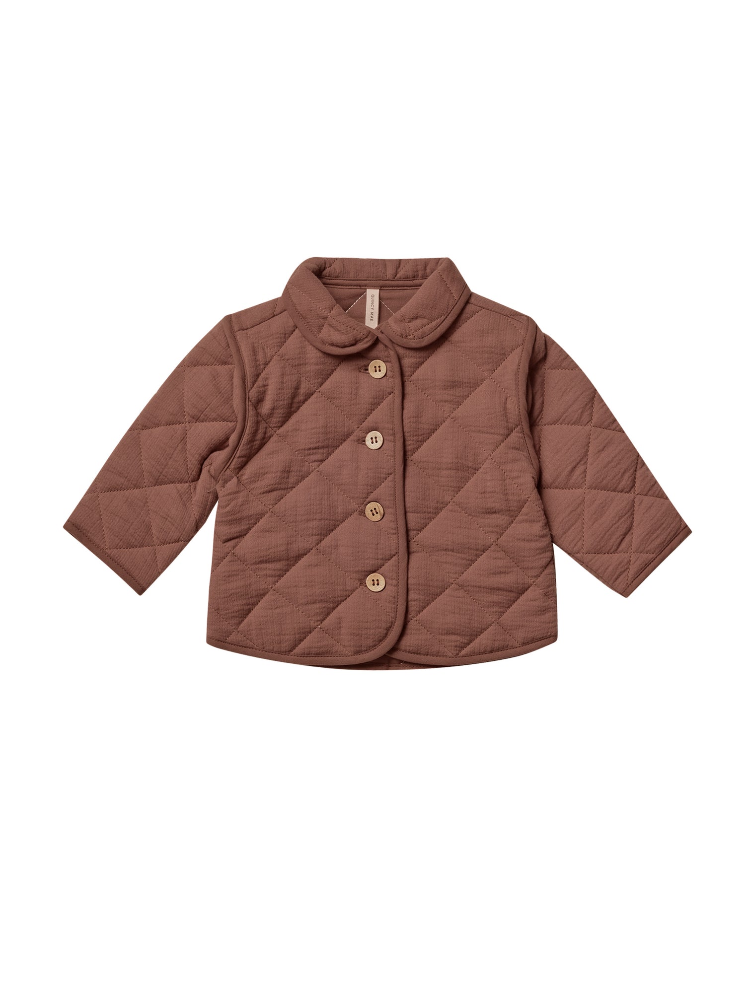 Quilted Jacket Pecan van Quincy Mae