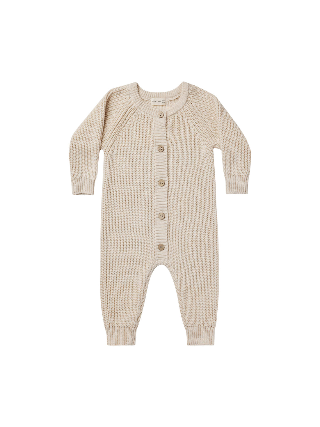 Chunky Knit Jumpsuit Natural van Quincy Mae