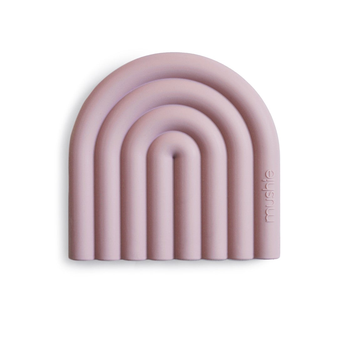 Mushie | Teether Rainbow Mauve