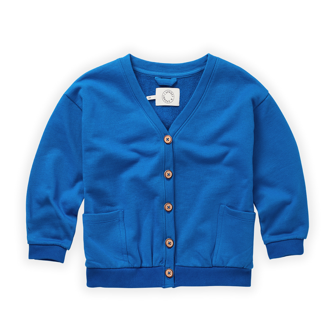 Sweat Cardigan Azzurra Blue van Sproet & Sprout