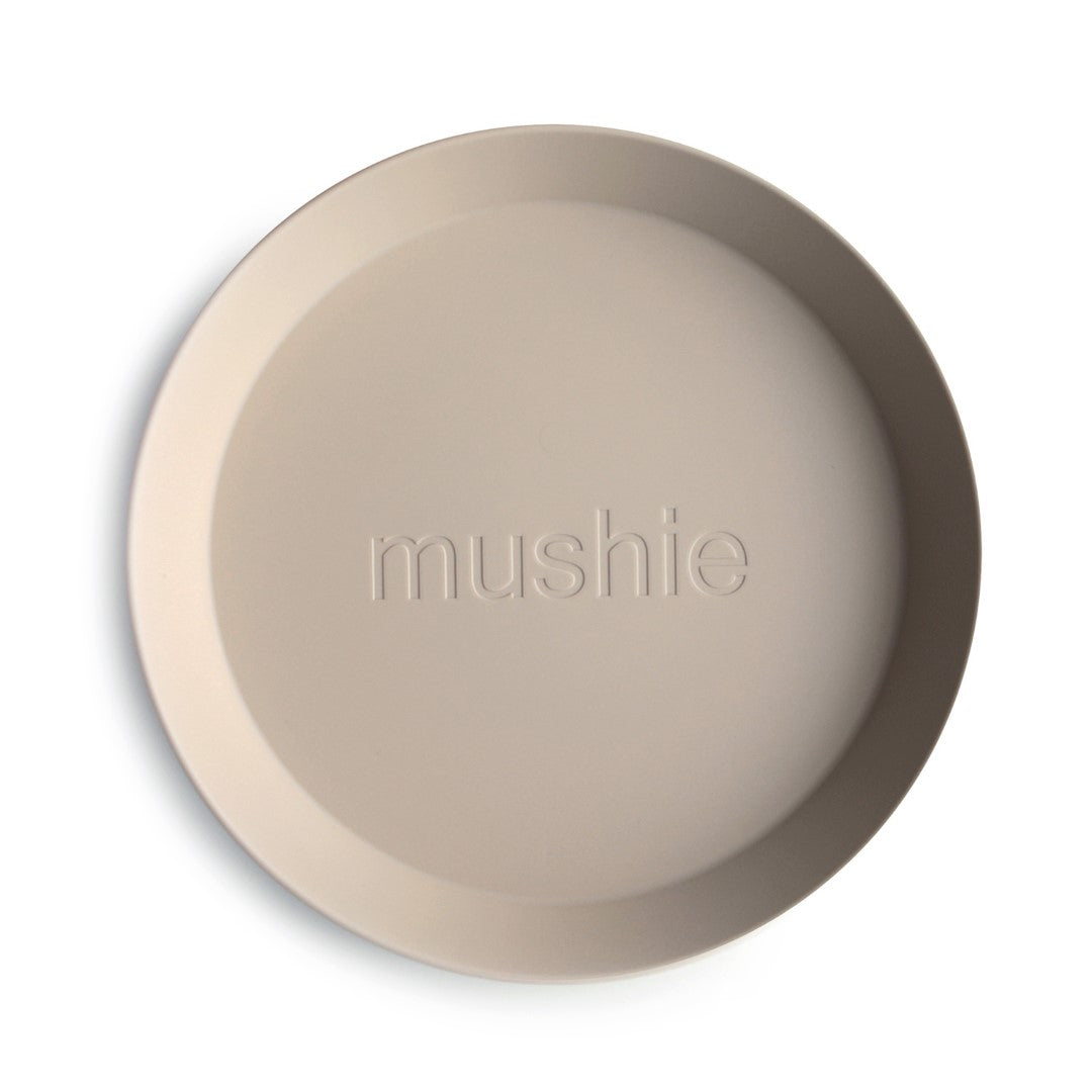 Mushie | Plate Round Vanilla