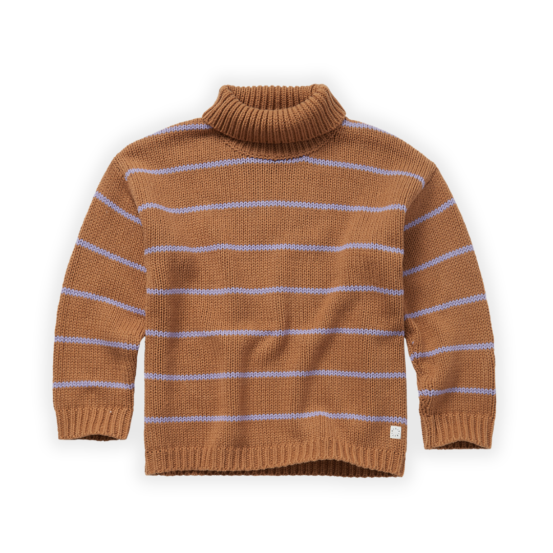 Turtleneck Sweater Stripe Lion van Sproet &amp; Sprout