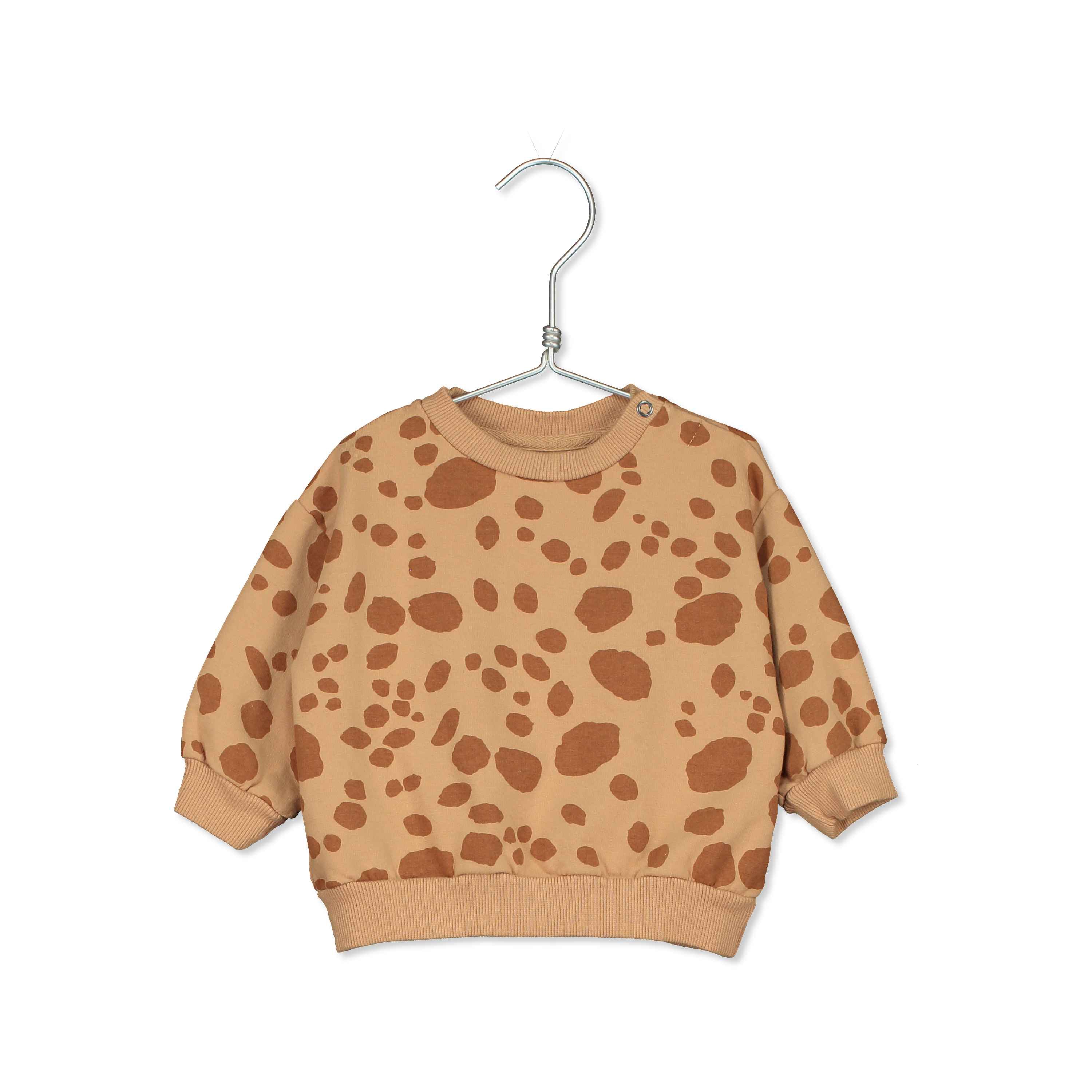Baby Sweatshirt Animal Print Camel van Lötiekids