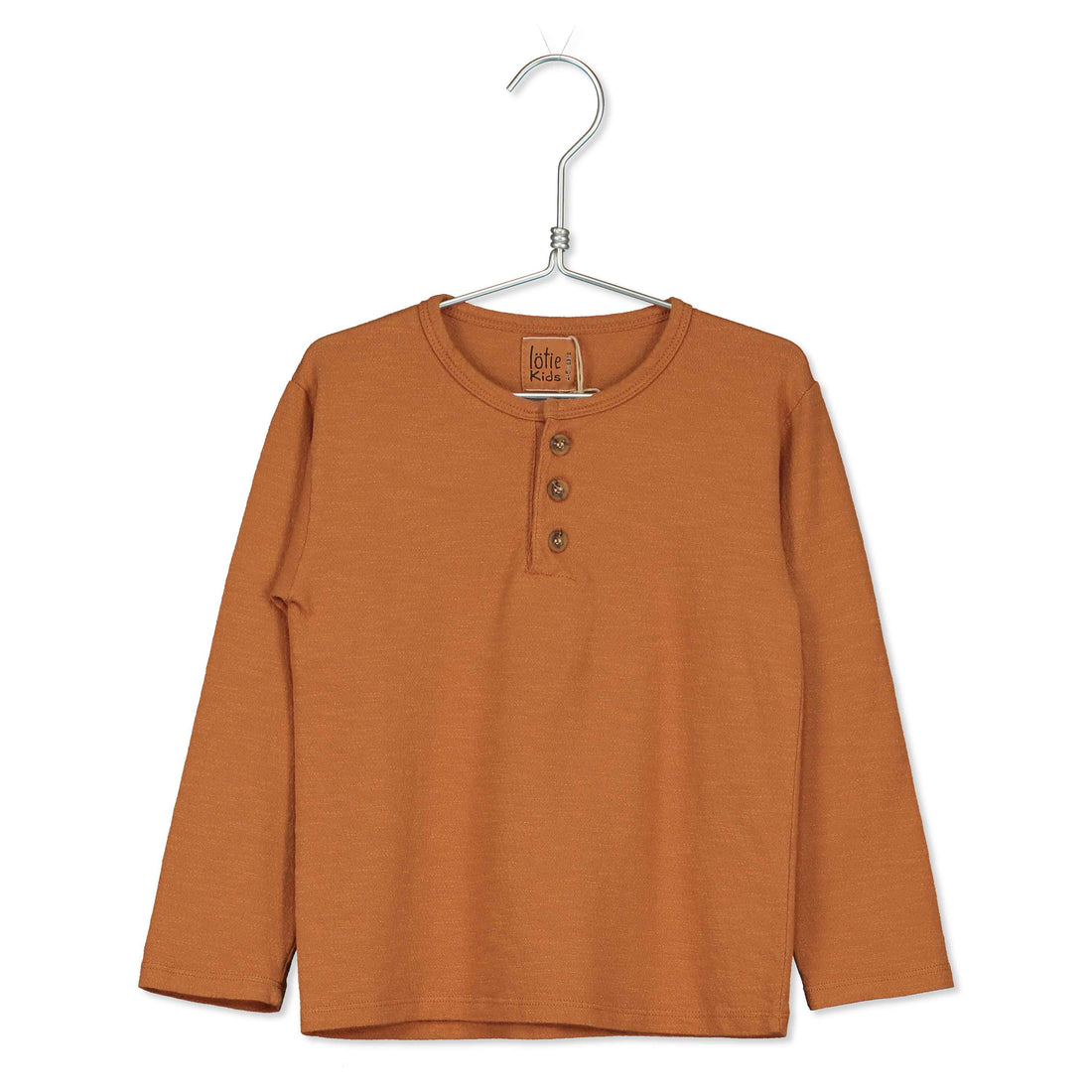 Buttoned Longsleeve Solid Caramel van Lötiekids