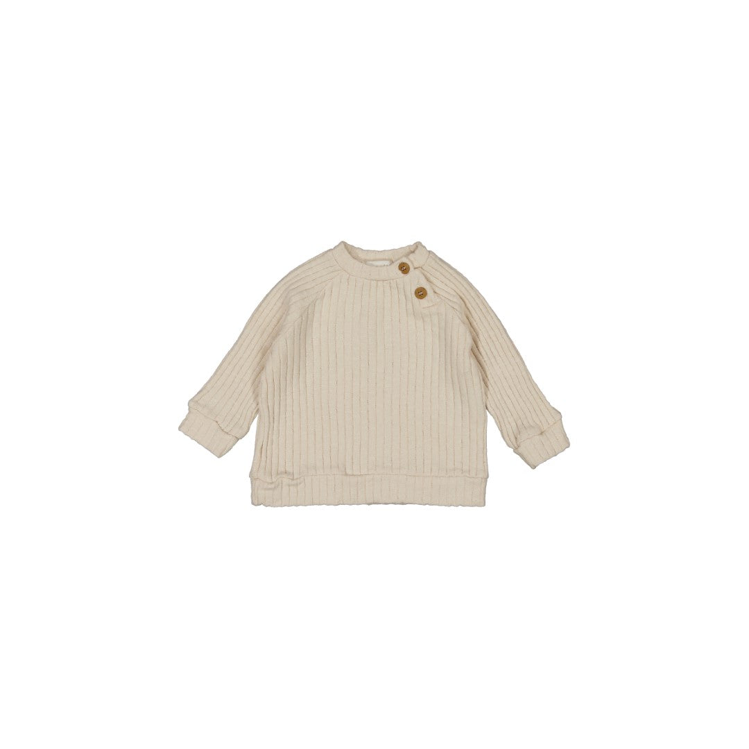 Ribbed Sweatshirt Ecru van Beans Barcelona