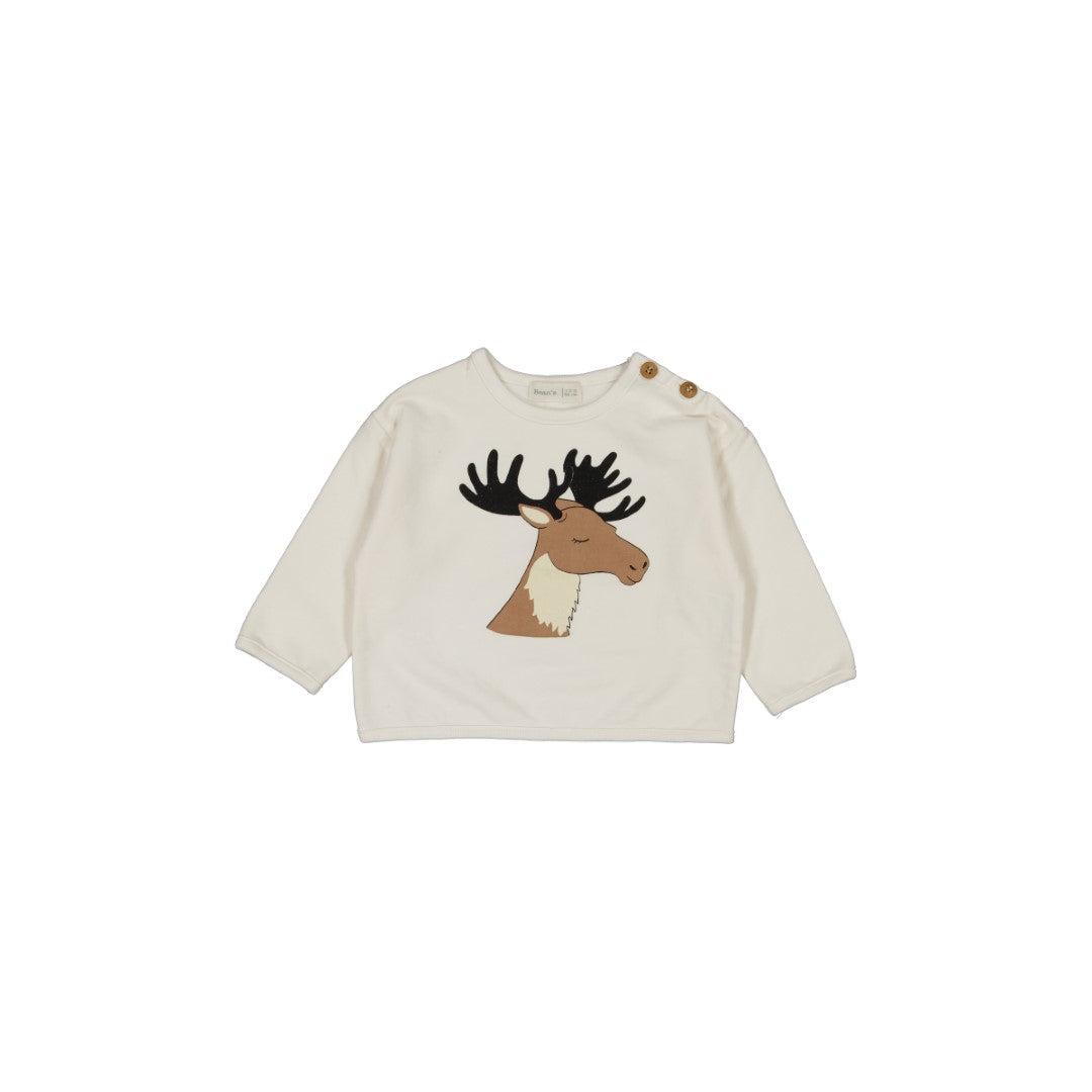 Cotton Fleece Sweatshirt Moose van Beans Barcelona