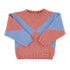 Knitted Sweater Pink & Blue Geometric Intarsia Lurex van Piupiuchick